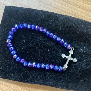 Beaded cross bracelet